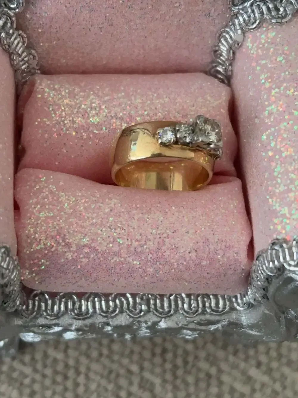Vintage 14k Yellow Gold Five-Stone Diamond Engagement Ring